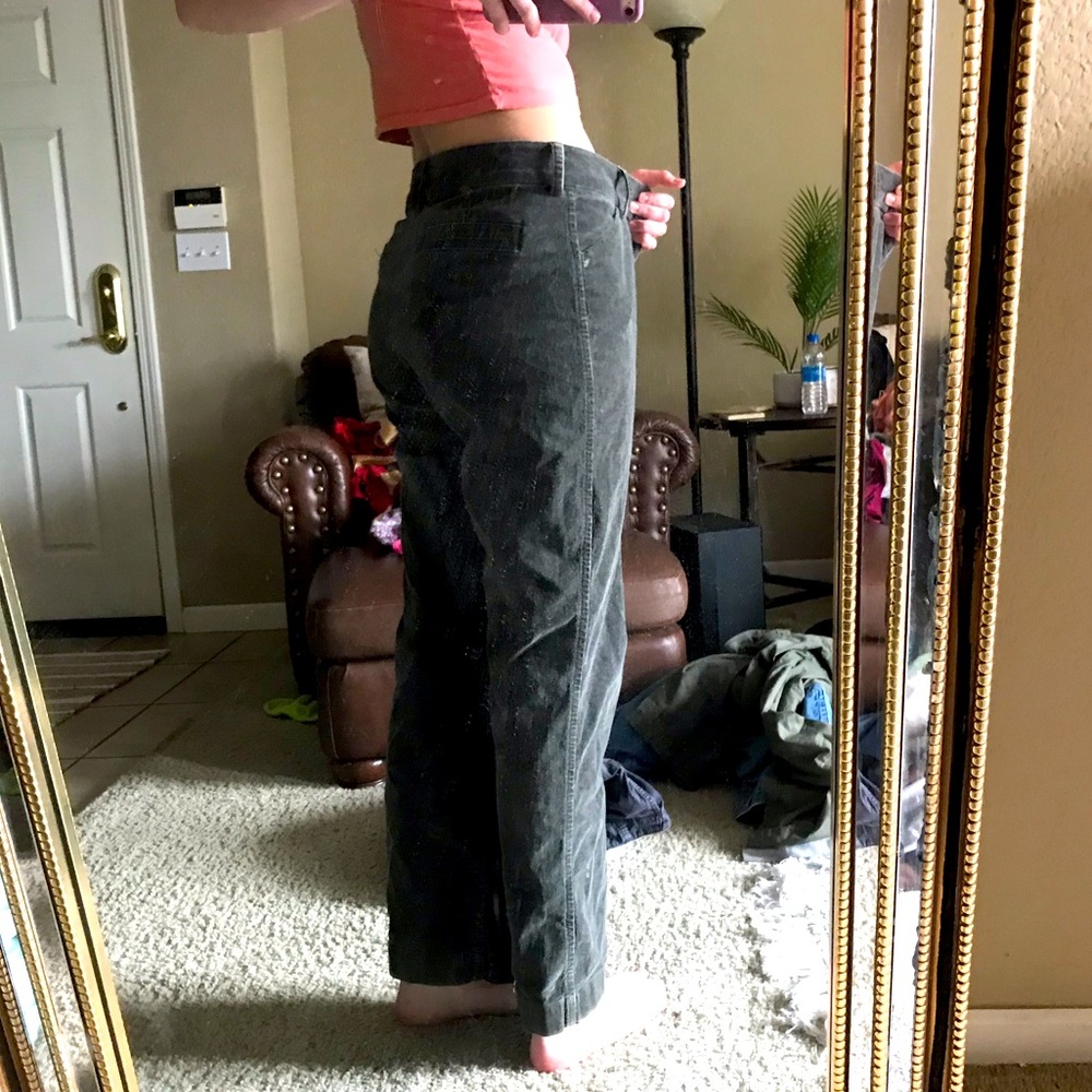 Mid rise corduroy pants